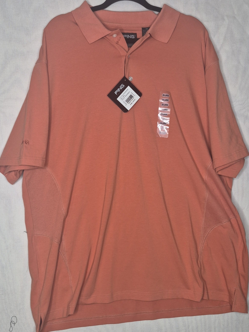 PING Men’s Coral-Orange Performance Polo